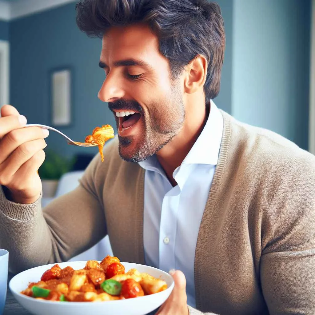 A men eating Food
