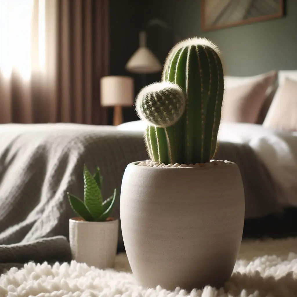 Cactus Plant In Bedroom