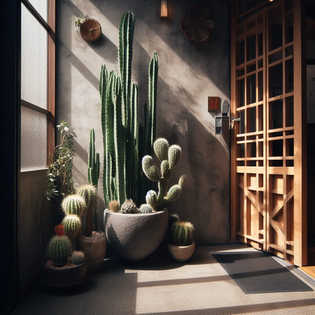 Cactus Plant In Entrance