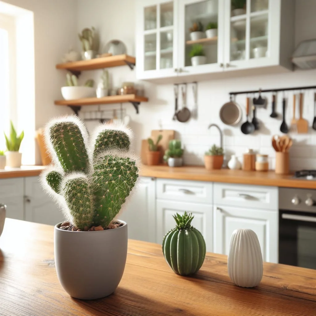 Cactus Plant In Kitchen