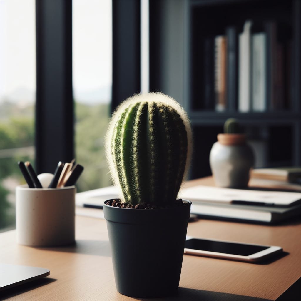 Cactus Plant In Office