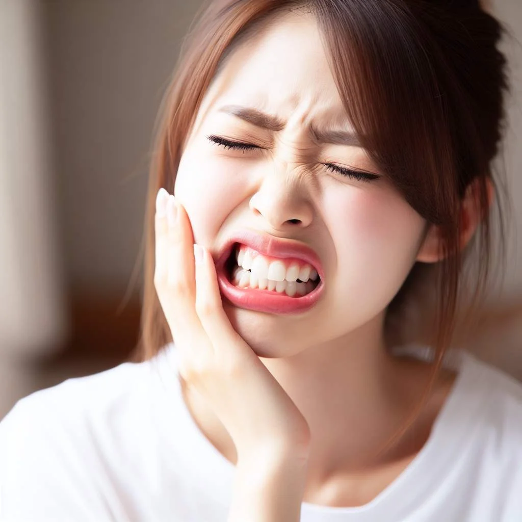 Girl teeth pain