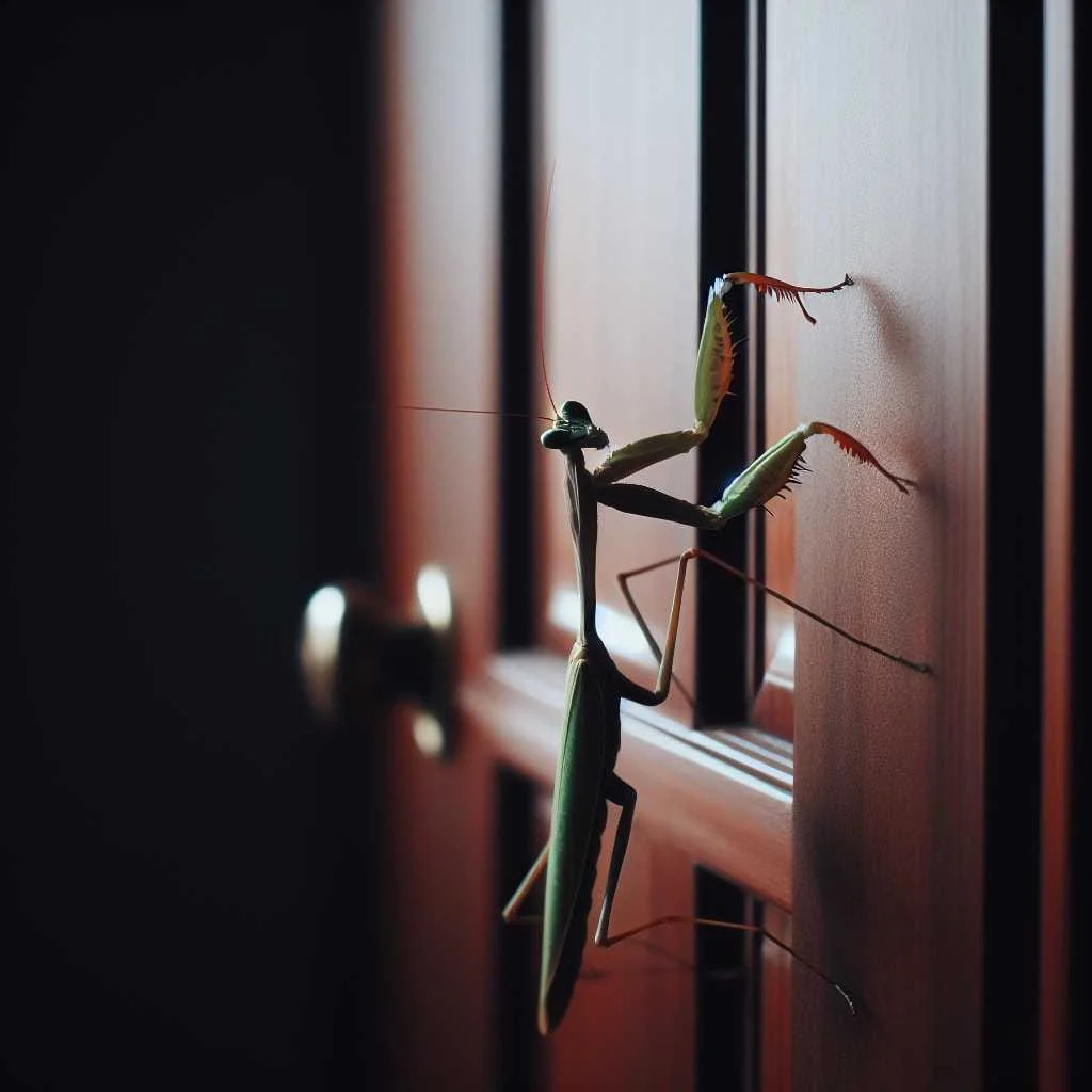 Praying Mantis on Door